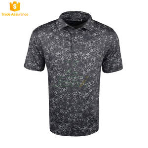 Golf Sporty Men's for Shirts Estampado floral Cierre de botón Ajustable Manga corta Tejido de punto Transpirable Absorbe la humedad - Product Image 1