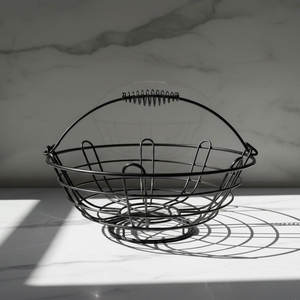 Cesta de Almacenamiento de Frutas Mini de Cobre y Hierro de Calibre Grueso con Asa |   Organizador de Productos de Alta Calidad, Ecológico, con Acabado Cromado Industrial - Product Image 4