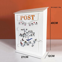 Boîte aux lettres industrielle européenne MB40 en acier forgé, artisanale, vintage, décorative, murale, en métal, pour lettres et rangement