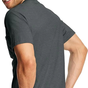 Camisetas de Manga Corta para Hombre de Alta Calidad, Ligeras, de Algodón, con Bolsillo, Corte Completo - Product Image 1