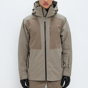 Veste de ski à capuche imperméable pour hommes avec fermeture à glissière personnalisée OEM Fit Respirant Material Logo Printing & Private Label Solutions - Product Image 5