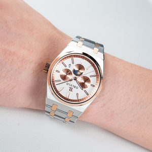 <span class=keywords><strong>Montre</strong></span> automatique OBLVLO de luxe à trois cadrans en acier inoxydable, bicolore, multifonctionnelle, étanche, avec calendrier, mécanique, TM-MUT - Product Image 5