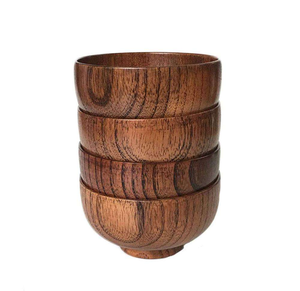 Bol à salade en bois massif poli de haute qualité, à la vente, de marque privée, léger, décoratif, classique, décoration de la maison - Product Image 1