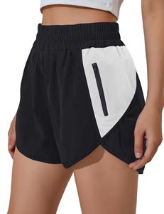 Women's High Quality Breathable Summer <b>Shorts</b> Custom Solid Color Zipper Pocket for Sports Gym Fitness Workout Worsted Fabric - Product Image 6