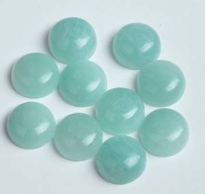 Amazonite naturelle à la mode forme ronde Cabochon à dos plat pierre précieuse Amazonite pierre précieuse en vrac pour la fabrication de bijoux toutes les tailles disponibles - Product Image 2