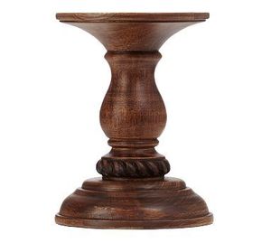 Portavelas de madera maciza para estantes de sala de estar, perfecto para decoración del hogar clásica y atemporal - Product Image 5