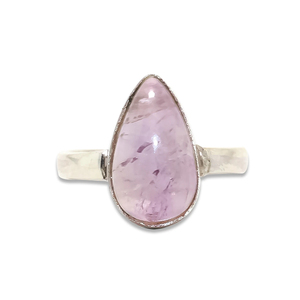 Meilleure vente minimaliste en argent Sterling massif larme améthyste bague classique bijoux de mariage améthyste naturelle pierre précieuse doigt - Product Image 1