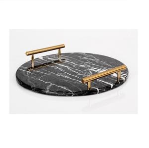 Produit haut de gamme Hôtel Restaurant Petit-déjeuner Plateau de service Personnalisé de haute qualité Plateau en bois d'acacia et en résine avec poignée en métal - Product Image 6