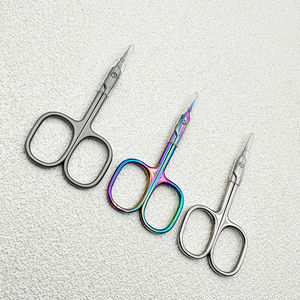 Tijeras para Cutículas Multiusos de Acero Inoxidable con Punta Curva, Ligeras, Reutilizables, con Acabado Espejo Multicolor - Product Image 1