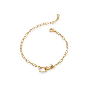 Modern <b>Chain</b> Link Bracelet 18K Gold Plated Handmade Adjustable Minimalist 925 Sterling Silver Jewelry - Product Image 6