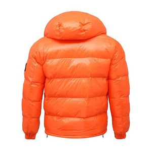 Chaquetas de invierno para hombre de estilo callejero, chaqueta acolchada de Color naranja con capucha, poliéster impermeable con bolsillos, ropa de Pakistán - Product Image 5