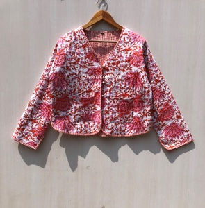 Vestes bohèmes en coton style floral pour l'automne et l'hiver, manteau réversible pour l'été, vêtements de rue, robe indienne faite à la main - Product Image 1