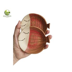 Colorful Handmade Wooden Fish <b>Ornament</b> Acrylic Painted Decorative Wooden Craft for Coastal Home and Gift Wholesale - Product Image 1