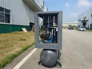 Zakf ZAIV-10 7.5kw 10hp 8bar 230 Liter Luchtopslagtank Externe Geïntegreerde Luchtcompressor