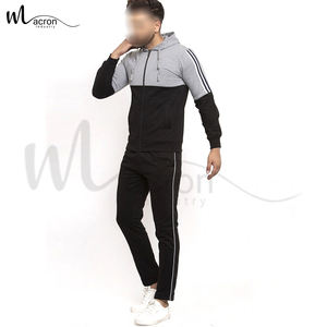 ชุดวอร์มผ้านุ่มสำหรับผู้ชายผ้าสัมผัสเนื้อนุ่มสำหรับฤดูหนาวพร้อมบล็อคสีออกแบบมาอย่างมีเอกลักษณ์ใส่สบาย - Product Image 3