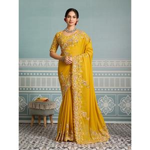 Toptan Geleneksel Kadın İpek Sareesi, El Dokuması Zengin Pallu Altın Zari Hızlı Kuruyan Parti ve Etkinlikler İçin Kullanılır - Product Image 3