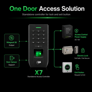 Controllore di Accesso Autonomo con Impronta Digitale, Scheda RFID 125kHz, PIN e Uscita Wiegand 26 - Product Image 6