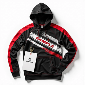 Sudadera con Capucha Personalizada para Hombre, Estilo Urbano, Duradera, Holgada, Sublimada, 100% Poliéster, Mezcla de Algodón Básico, Estilo Casual - Product Image 3