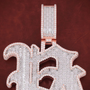 Colgante de diamante cultivado en laboratorio VVS de lujo, joyería de Hip Hop Iced Out, letra inicial, colgante personalizado de plata 925 - Product Image 2