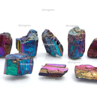 Cristal d'aura de tourmaline naturelle brute, grande taille, pierre de guérison de haute qualité, brut aux tons d'agrumes, 7 Chakras, 2-3 pouces, Art et Objets de collection