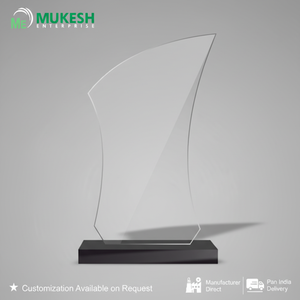 Trofeo de Acrílico Clásico y Duradero, Grabado Pulido, Impresión Tipográfica, Curva Elegante para Reconocimiento de Empleados Corporativos - Product Image 4