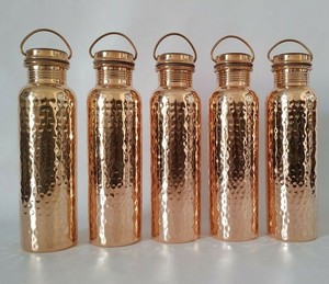 Botellas de agua de cobre puro de alta calidad, diferentes estilos, embalaje prémium, artículos para bebidas, suministros al por mayor - Product Image 1