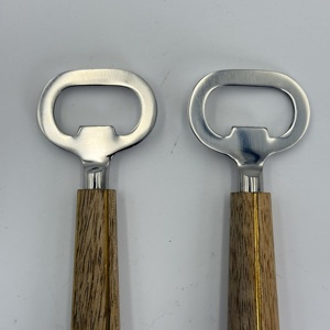 Meilleures ventes d'ouvre-bouteilles en acier inoxydable, ouvre-bouteilles pour boissons gazeuses, ouvre-bouteilles à manivelle en bois pour la maison, ouvre-bouteilles manuel - Product Image 5