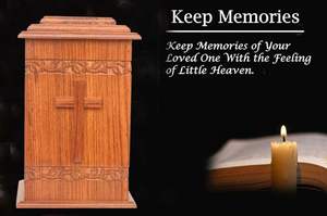 Caja de urna de madera para cenizas de adultos | Urnas de cremación de madera para hombres y mujeres Cruz de latón Urnas decorativas hechas a mano Cenizas humanas grandes - Product Image 3