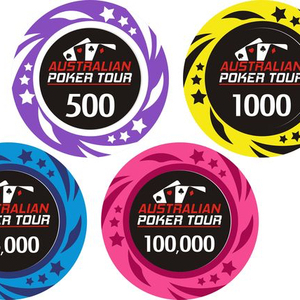 ชิปโป๊กเกอร์ดินเผาพลาสติก14gm คุณภาพระดับคาสิโนพร้อมโลโก้ที่กำหนดเองและรูปแบบกลมรวมถึงถาด-สั่งซื้อขั้นต่ำ500ชิ้น - Product Image 1