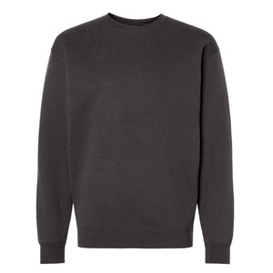 Otoño Invierno adulto suelto Casual 345GSM Color sólido American Fleece cuello redondo mezcla de algodón sudadera de gran tamaño para hombres - Product Image 4