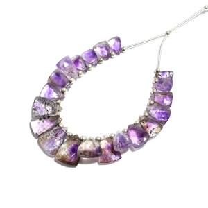 ลูกปัดพลอยอเมทิสต์เจ็ดเหลี่ยมเพชรพลอยจากธรรมชาติลูกปัดหินรูปทรงหลายล้านล้าน - Product Image 1