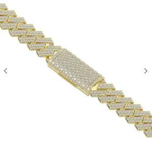 Collier chaîne cubaine style tendance 18 mm en argent sterling 925 avec moissanite VVS, chaîne cubaine sertie de diamants, bijoux hip-hop - Product Image 5