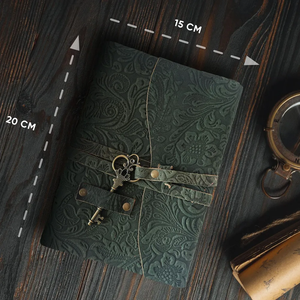 Cổ Điển Hoa Phong Cách Da Tạp Chí Mộc Mạc Nâu Bông Giấy Cuốn Sách Bóng Tối Cổ Deckle Cạnh Máy Tính Xách Tay Giấy Và Phác Thảo - Product Image 6