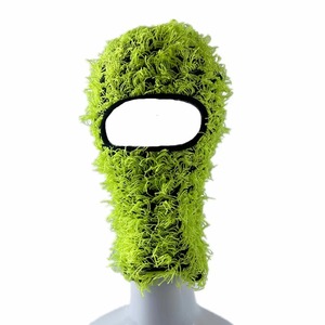 Custom Full Face Balaclava Designer Knit Hat With Storm Distressed Grassy Beanie Winter <b>Ski</b> <b>Mask</b> With Embroidered Logo Sports - Product Image 4