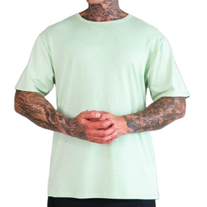 Camiseta Deportiva de Manga Corta para Hombre, Lisa, Teñida, 100% Algodón, Ecológica, Transpirable, de Secado Rápido, con Logotipo Personalizado, en Blanco, para Entrenamiento en el Gimnasio, Gran Venta - Product Image 3