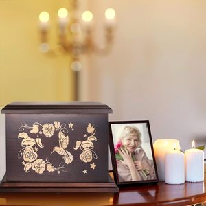 Urnas conmemorativas de cremación para cenizas humanas, caja de urnas de madera y ataúd para cenizas, hombres, mujeres y niños, entierro grande - Product Image 4