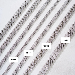 Cadena Cubana de Moissanita de 23 mm, Plata de Ley 925, Cierre de Limón, Longitud Personalizada - Product Image 2