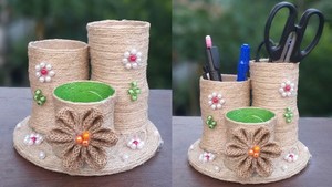 Porte-crayon stylo jute haute vente qualité Jute panicule marqueur Look moderne porte-stylo pour bureau école Table utilisation en gros - Product Image 4