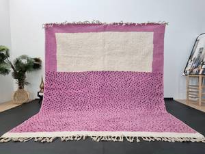 Cá nhân Ma-rốc Thảm berber Thảm đống cao handwoven khu vực Thảm trừu tượng Mô hình màu tím trắng boho phong cách giá bán buôn - Product Image 3