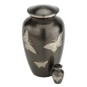 Urna conmemorativa de recuerdo con estampado de mariposa de nuevo diseño clásico, urnas de cremación para adultos para cenizas humanas, suministros funerarios - Product Image 2