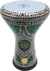 Gawharet El Fan 17,5 pouces, arche verte professionnelle, perle égyptienne, doumbek darbuka - Product Image 3