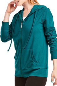 Women's Customized Logo Fleece Hoodie Zipper Hooded Collar Breathable Windproof Digital Printing Front Logo Placement for Winter - Product Image 2