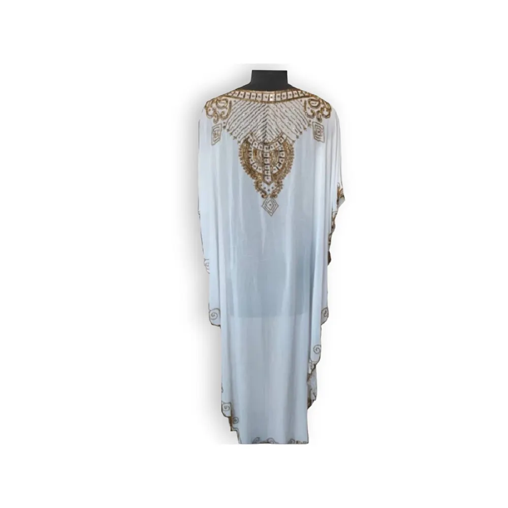 Esportatore indiano di abito caftano con perline abbigliamento islamico ricamo a mano abito caftano fantasia per le donne