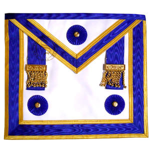Tout nouveau tablier Worshipful Master WM maçonnique marque degré Regalia avec décoration en dentelle brodé tablier IPM à vendre - Product Image 4