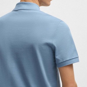 เสื้อเชิ้ตผู้ชายทรงปกติ ผ้าเจอร์ซีย์ใยไผ่ 100% ระบายอากาศได้ดี แขนสั้น สีพื้น - Product Image 5