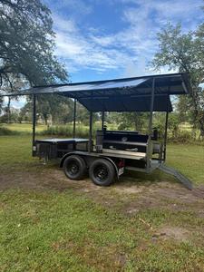 จัดส่งฟรีอุปกรณ์ครบครัน8FT เตาย่างบาร์บีคิวเคลื่อนที่และรถพ่วงสำหรับปิ้งย่างกลางแจ้งและขายอาหารห้องครัวสำหรับธุรกิจสตรีท - Product Image 2