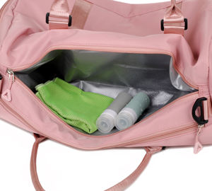 Venta al por mayor de moda deporte gimnasio bolsa de lona ligera bolsa de equipaje de viaje seco húmedo separación FIN DE SEMANA bolsa de noche - Product Image 4