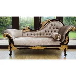 Klassieke Europese Stijl Chaise Lounge Franse Stijl Houten Antieke Chaise Lounge Stoel Bestseller Groothandel Goedkope Meubels