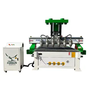 25 % Rabatt! 1325 ATC CNC-Router mit 6 Spindeln und Syntec-System Yaskawa Servomotor oszillierendes Tangentialmesser CNC-Router