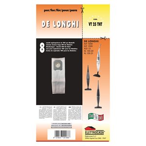 Sacs d'aspirateur (8 pièces) TNT compatibles VT 25 TNT - Product Image 1